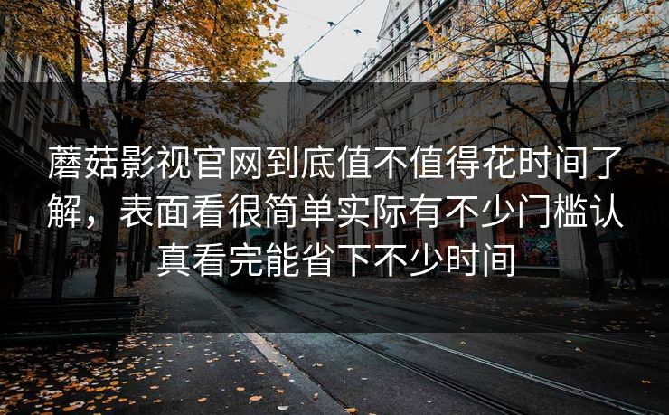 蘑菇影视官网到底值不值得花时间了解，表面看很简单实际有不少门槛认真看完能省下不少时间