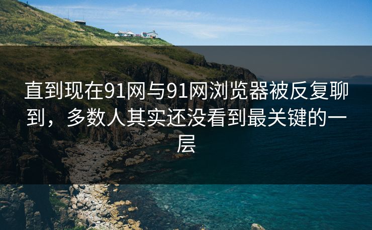 直到现在91网与91网浏览器被反复聊到，多数人其实还没看到最关键的一层