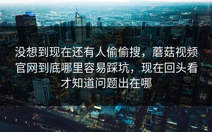 没想到现在还有人偷偷搜，蘑菇视频官网到底哪里容易踩坑，现在回头看才知道问题出在哪